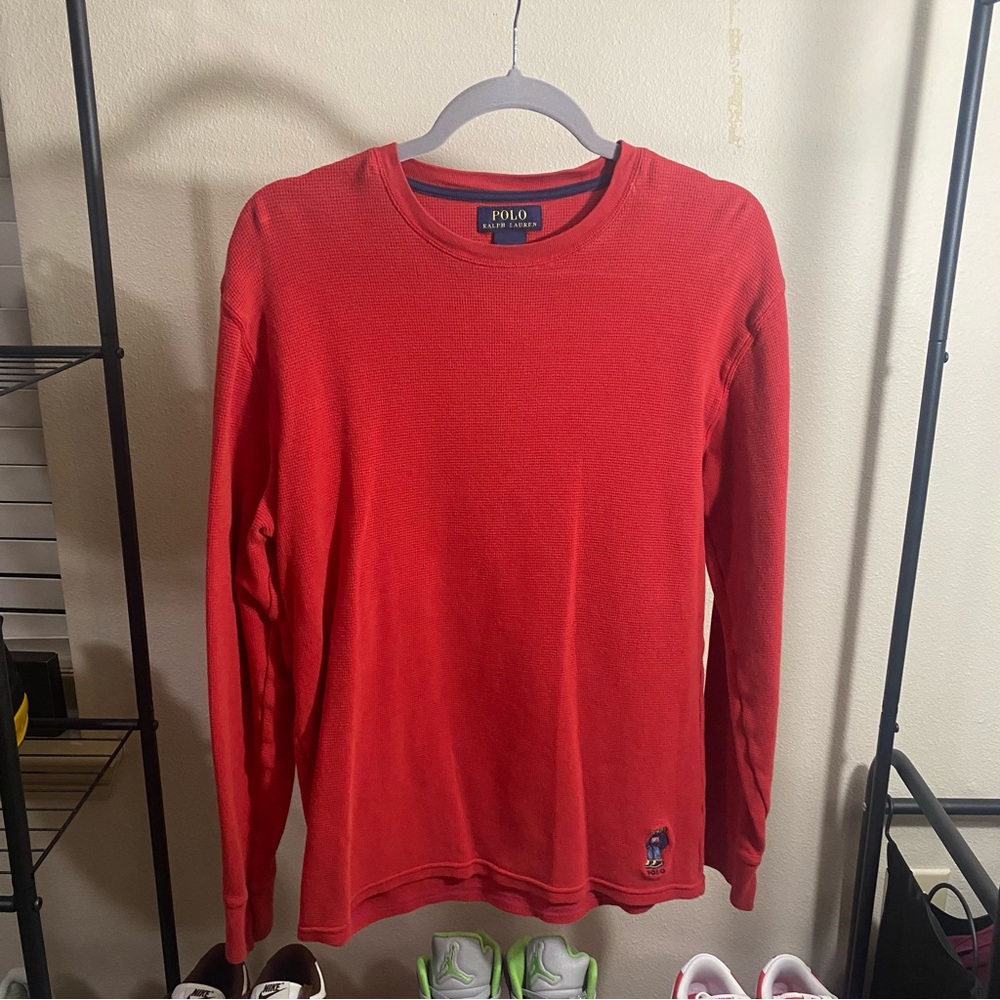polo ralph lauren waffle knit thermal